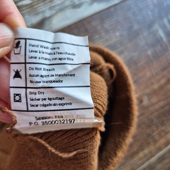 Vintage Carhartt Made in USA Acrylic Rib-Knit Beanie Work Winter Brown Men's - Picture 8 of 8